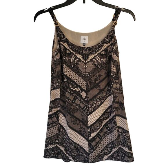 CAbi Tops - Cabi Monaco Cami Tank Blouse Lace Print Academia X-Small